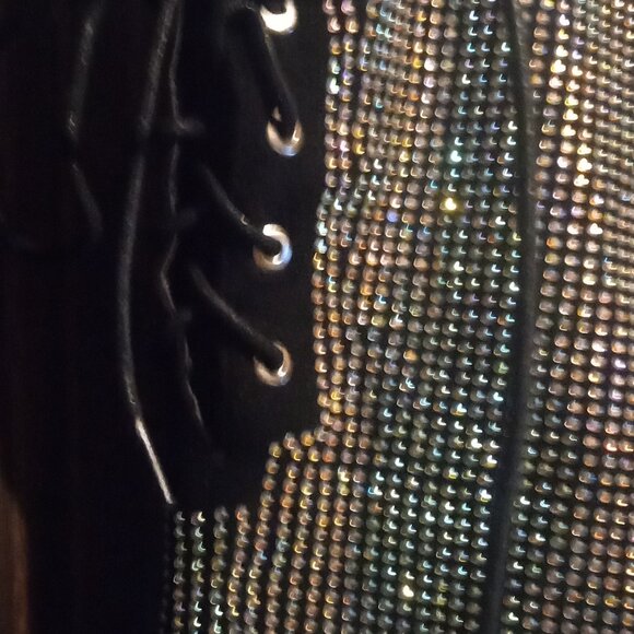 Akira Rhinstone Knee High Boots - Picture 5 of 6